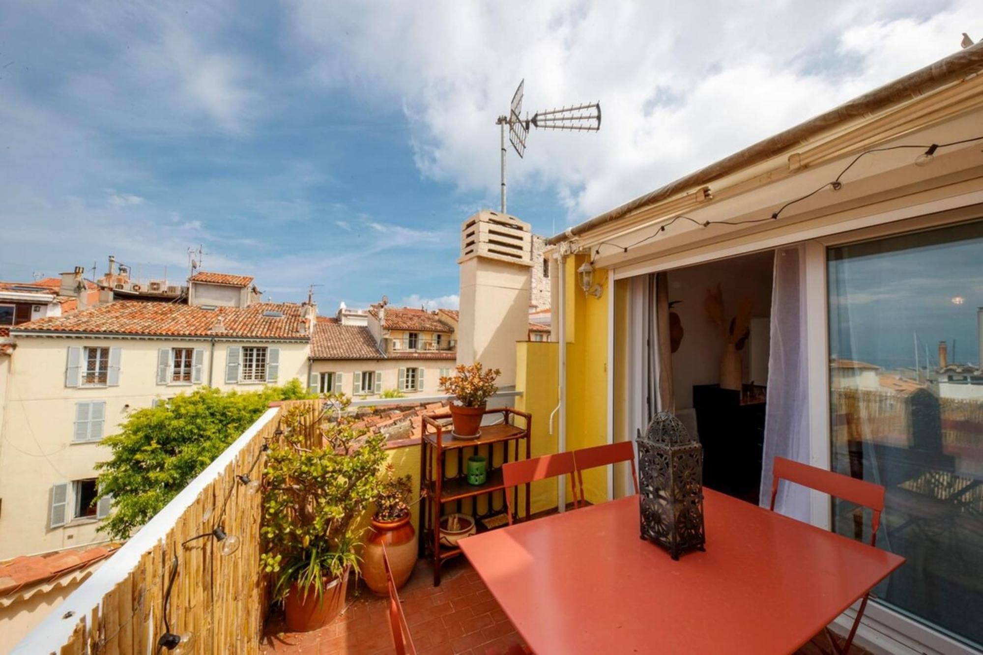 Apartmán 06M - Old Antibes Beautiful Duplex Terrace With Sea View Exteriér fotografie